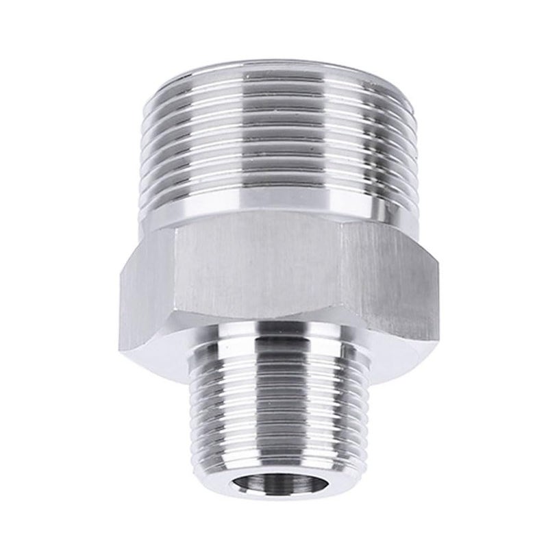 Pysrych Stainless Steel 304 Forged Pipe Fitting Reducing Hex Nipple 3/4" NPT Male x 3/8" NPT Male Straight Connector Adapter 3000psi - Image 4